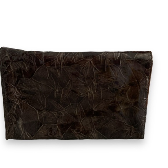 Jessica McClintock Evening Bag Envelope Chain Strap Brown - Picture 2 of 7